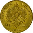 Austria 4 Gulden Gold Restrike