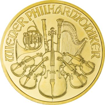 1989-2001 1 oz Austria Gold Philharmonic Random Year customary in banking