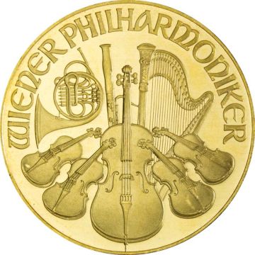 1992 1 oz Austria Gold Philharmonic customary in banking
