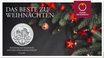 2024 1 oz Austria Silver Austria Silver Philharmonic Christmas Edition UN