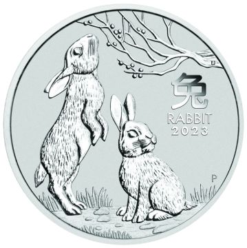 2023 1 oz Australia Silver Hare customary in banking