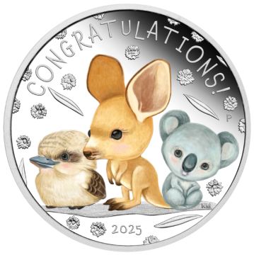 2025 1/2 oz Australia Silver 2025 1/2 oz Australia Silver Newborn baby UN UN