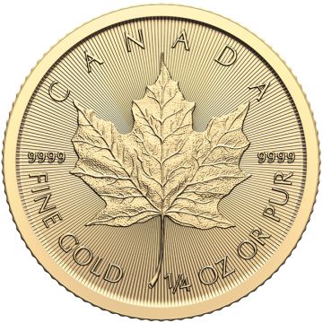 2024 1/4 oz Canada Gold Maple Leaf customary in banking