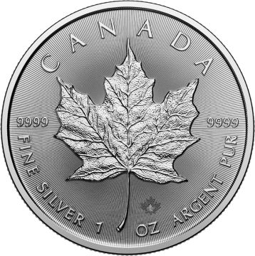 2025 1 oz Canada Silver Maple Leaf Freshly minted