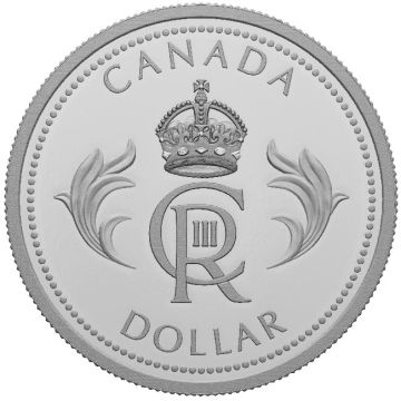 2023 23.16g Canada Silver Canada Silver King Charles IIIs Royal Cypher PP