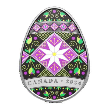 2024 31.81g Canada Silver Pysanka PP