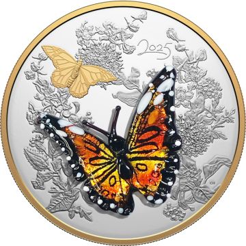 2025 502.45g Canada Silver 2025 502.45g Canada Silver Monarch Butterfly PP PP