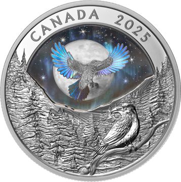2025 31.38g Canada Silver Moon Sky: Raven PP