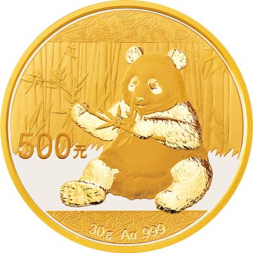 30g China Gold Panda customary in banking