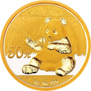 3g China Gold Panda customary in banking