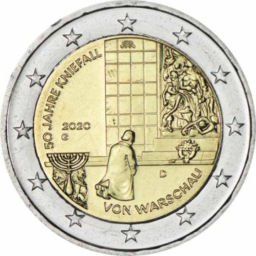 2020 Germany Copper-Nickel 2020 Germany Copper-Nickel 50 Years of Warsaw genuflection UN UNC UNC