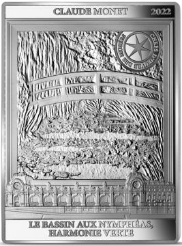 2022 99.90g France Silver France Silver The Water Lily Pond from Claude Monet PP