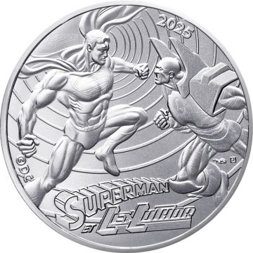 2025 4.33g France Silver Superman and Lex Luthor UN