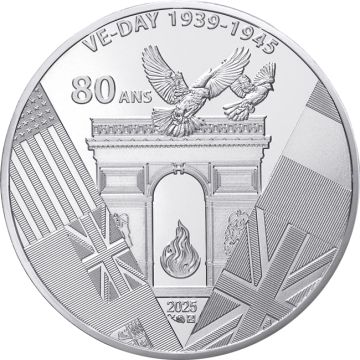 2025 4.33g France Silver VE-Day UN