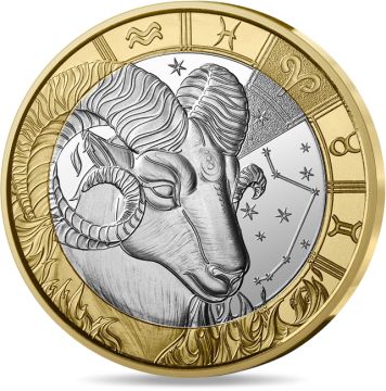 2025 France Copper-Nickel Zodiac Sign: Aries BU