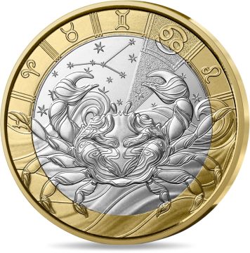 2025 France Copper-Nickel Zodiac Sign: Cancer BU