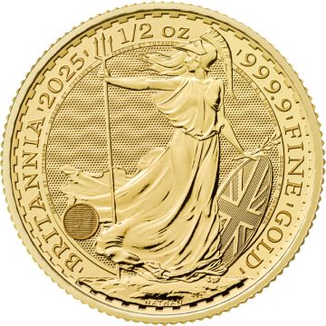 2025 1/2 oz Great Britain Gold Britannia customary in banking