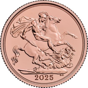 2025 7.32g Great Britain Gold Sovereign Prägeneu- Uncirculated