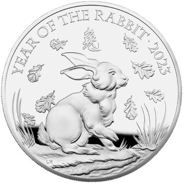 2023 156.14g Great Britain Silver Great Britain Silver Lunar Rabbit PP