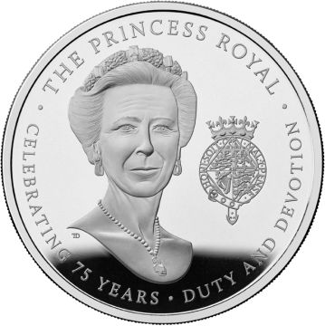 2025 26.16g Great Britain Silver 75th Birthday of Princess Anne PP