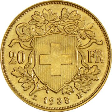 5.81g Switzerland Gold Switzerland Gold 20 francs customary in banking