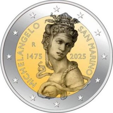 2025 San Marino Copper-Nickel 2025 San Marino Copper-Nickel Michelangelo UNC UNC