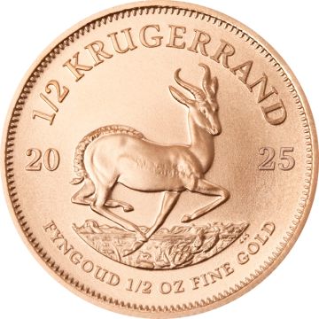 2025 1/2 oz South Africa Gold Krugerrand 1/2 Oz Gold 2025 Freshly minted