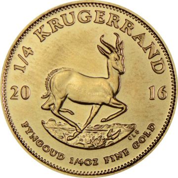 1/4 oz South Africa Gold Krugerrand Gold customary in banking