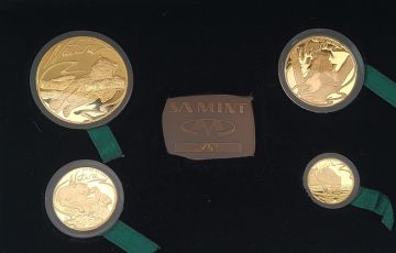 1998 57.54g South Africa Gold South Africa Gold Natura Set Leopard PP