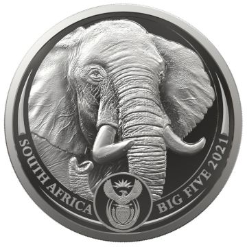 2023 999g South Africa Silver South Africa Silver Big Five II - Elephant UN