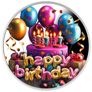 2025 17.48g Cameroon Silver Cameroon Silver Happy Birthday! PP