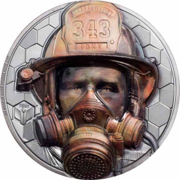 2021 93.22g Cook Islands Silver Cook Islands Silver True Heroes: Firefighter PP