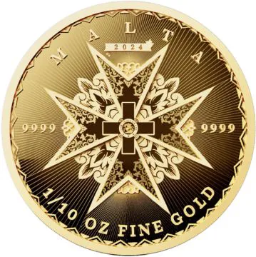 Maltese Cross 1/10 Oz Gold 2024