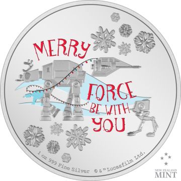 2022 1 oz Niue Silver 2022 1 oz Niue Silver Star Wars Christmas Greetings PP PP