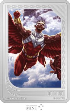 2023 1 oz Niue Silver Niue Silver Marvel Mint Trading - Falcon (Orange) PP