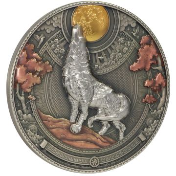 2023 2 oz Niue Silver Niue Silver Metal Wolf - Steampunk TO