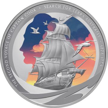 2025 1 oz Niue Silver Captain Cook - Second Voyage PP