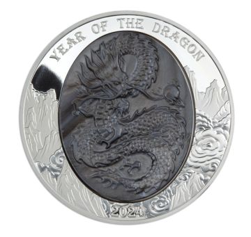 2024 155.36g Solomon Islands Silver Solomon Islands Silver Lunar Dragon PP