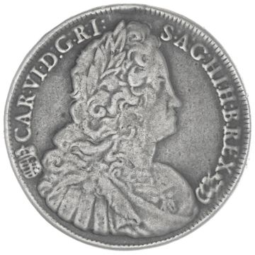 1736 Silver Taler SS, Hsp, wear marks
