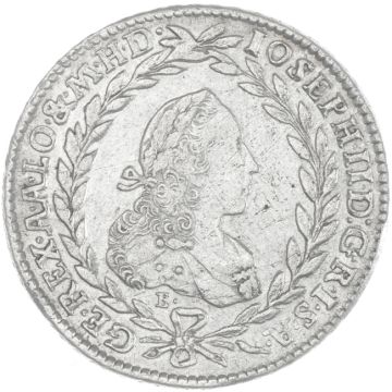 1775 Silver 20 Kreuzer E // H - G VZ, small crown, =VERY RARE=