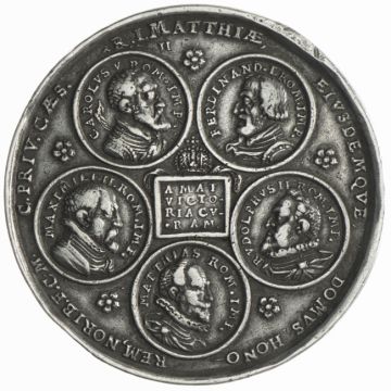 1613 Silver Silver AR Medal Regensburg SS/VZ-, =VERY RARE=, small pressure point on the edge