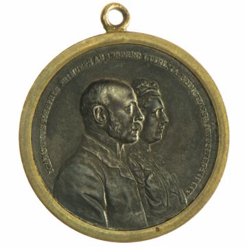 1903 Silver Silver AR Medaille VZ-, small decorative item, in brass setting with loop.
