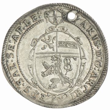 1623 Silver Eighth Taler VZ, perforated