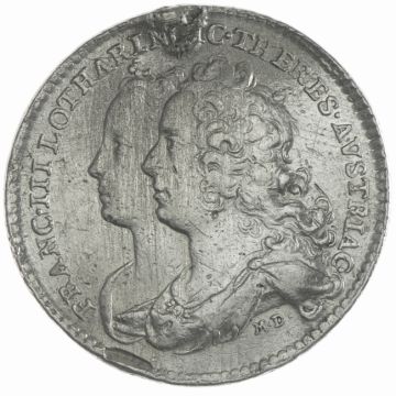 AR Jeton 1736 auf die Vermählung Franz Stephan mit Maria Theresia