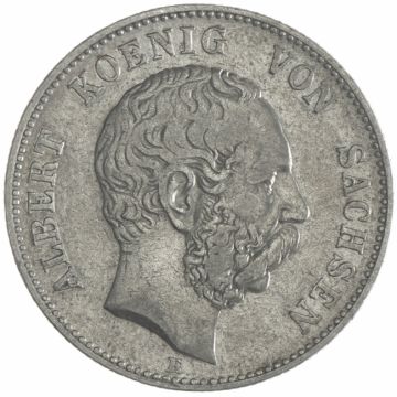 1891 Germany Silver 2 Mark 1891 E VZ, small crane.