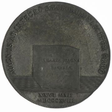 1818 Germany Silver Taler Verfassung CHARTA MAGNA BAVARIAE VZ, etwas angelaufen