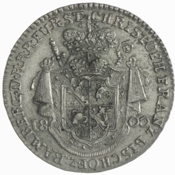 1800 Germany Silver 20 Kreuzer 1800 Bamberg SS small cross.
