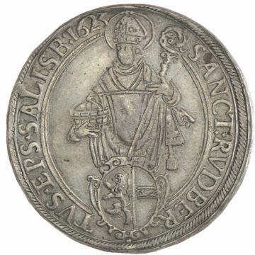 Silver Thaler Salzburg SS+, kl. Kr., pol. Felder?