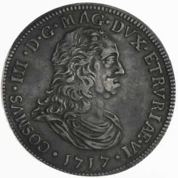 1717 Silver Tallero 1717 Cosimo III. de Medici (1670-1723) SS, kl. Kr., h
