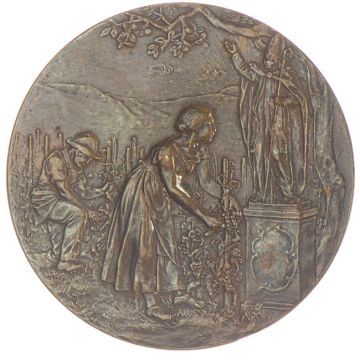 Austria Copper AE Medal Wine Exhibition in Oberhollabrunn VZ, min. Kr.